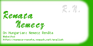renata nemecz business card